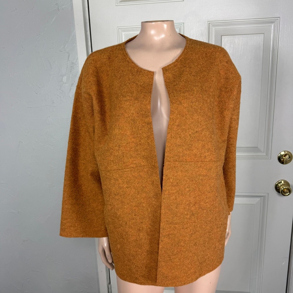Eileen Fisher Women's Sweater Small Medium Alpaca Pullover L/S Open Front LL3